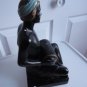 Vintage Sitting Black Man/Drum Americana Chalkware Statue ABCO Made USA