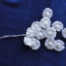 Vintage White Chrysantheme Flowers Cluster  Milinery 60's