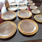 Vintage Laurentian Pottery Lava  Yellow/Brown 14 pieces Lot 70's