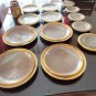 Vintage Laurentian Pottery Lava  Yellow/Brown 14 pieces Lot 70's