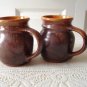 Vintage 2 Brown Mugs  Beauceware #600/22 Antique G. Trudeau