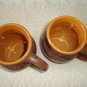 Vintage 2 Brown Mugs Beauceware #600/22 Antique G. Trudeau