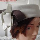 Vintage Light Grey Furf felt Women Hat Andre Small 21½ inches Made in Canada