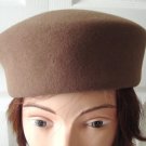 Vintage Light Brown Doeskin Felt Women Hat Kates Small 21½ inches Made in Canada