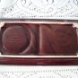 Vintage 70s Beauceware Brown Desk Cup & Paper Tray #2831