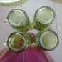Vintage Avocado Green Glass Snack Set Ancho Hocking 70's