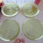 Vintage Avocado Green Glass Snack Set Ancho Hocking 70's