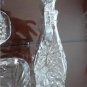 Vintage EAPG 3 pcs lot Star of David Butter Covered Dish, Cruet/Stopper, Tray