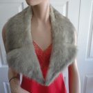 Vintage Sapphire Grey Mink Fur Collar Preowned