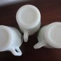 Vintage 3 Pyrex Green Floral Design Coffee Mugs Corning USA