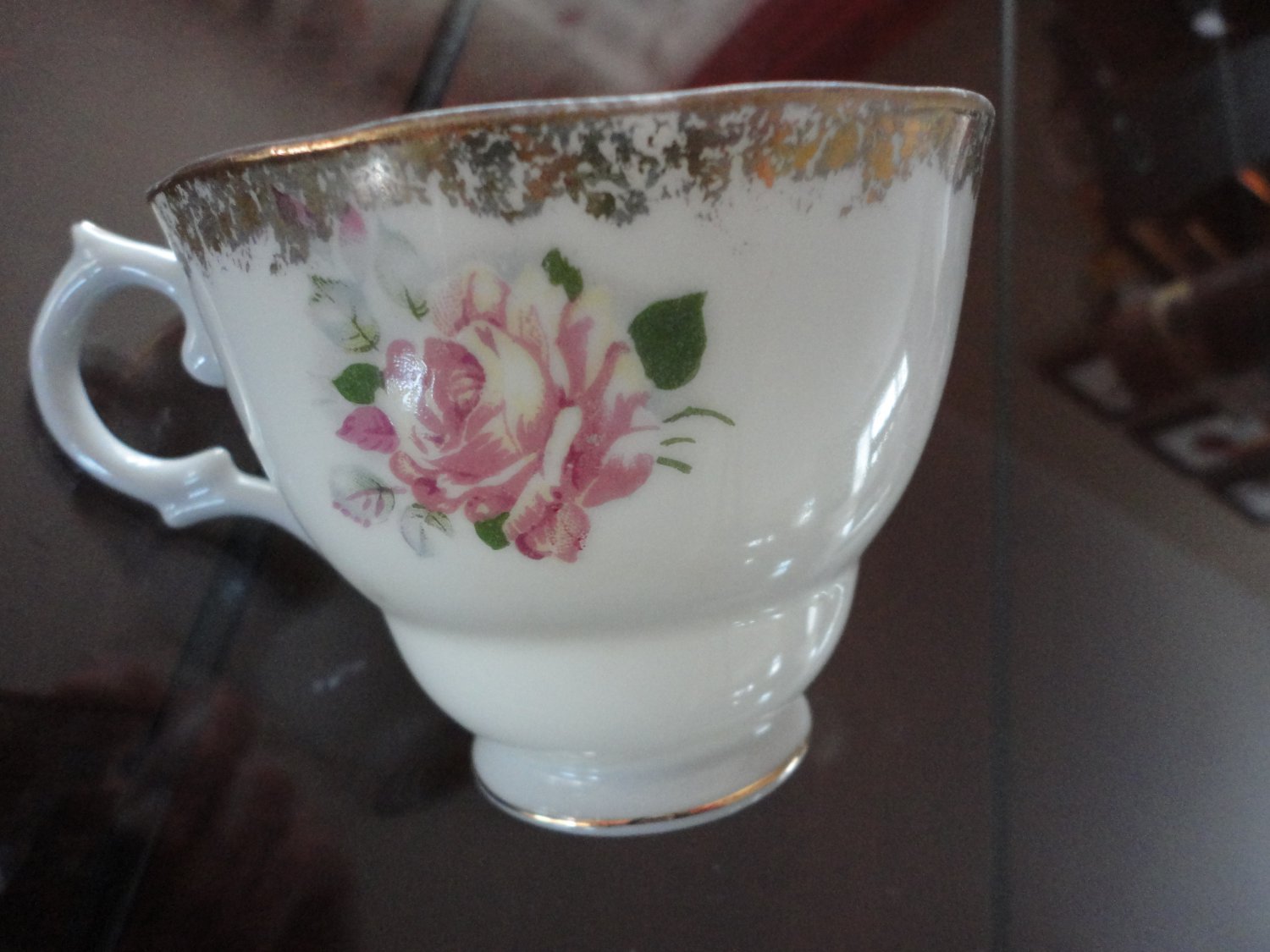 Vintage China Cup Rose Design Castle China Japan