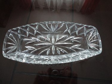 Vintage Clear Glass Oblong Celery Dish EAPG