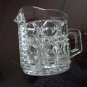 Vintage Pressed Clear Glass Creamer Squares & Ribs Design