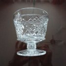Vintage Pressed Glass Footed Sorbet Cup Diamond Pattern