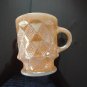 Vintage Fire King Kimberly Pattern Peach Lustre Mug #3