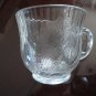 Vintage Glass Cup Flower Embossed Design Indonesia cp-766