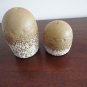 Salt & Pepper Shakers Pottery Lava Lgt Brown Canada