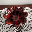 Red & Black Candy Vase Pottery Evangeline Canada 70s