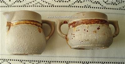 Vintage Laurentian Pottery Tundra Creamer & Open Sugar