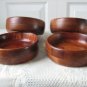 Wood 4 Individual Salad Bowl Baribocraft 60's Made in Canada
