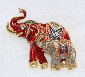 Thai beautiful unique elephant brooch