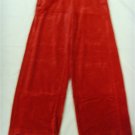 Women's Size Large Danskin Now Red Velour Pants