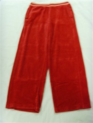 Women's Size Large Danskin Now Red Velour Pants