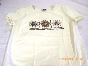 Women's Size S 4 Fun Off White Knit Top