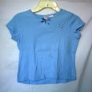 Girls Size 10/12 Simply Basic Blue Top with Ribbon