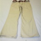 Girl's Size 14 Lands' End Tan Flare Leg Jeans