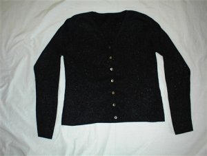 Womens Size Small Black Sparkling Sweater