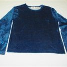 Women's Small Faded Glory Long Sleeve Velour Shirt