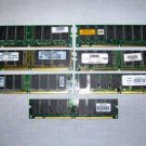 Mixed Lot of 7 PC100 SDRam PC Desktop Memory