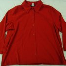 Women's Plus Size 24W Sag Harbor Red Long Sleeve Shirt
