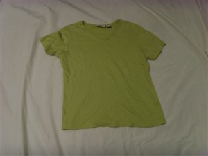 Women's Size Small White Stag V-Neck T-Shirt