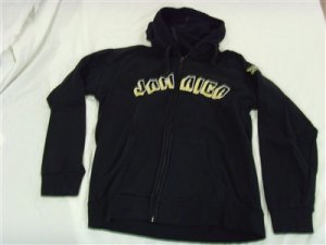 Men's Size Medium Machine Black Hooded Sweat Jacket