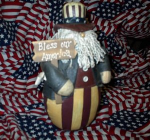 Uncle Sam Canvas Bless Our America