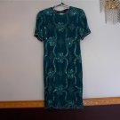 Womens 8 Petite Green Dress with Sequins