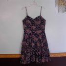 Women's 9/10 Blue Dress with Tiny Pink Roses