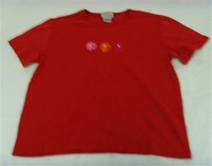 Women's Size Large Basic Editions Red Shirt