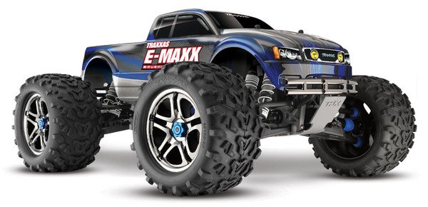 Traxxas E-Maxx Brushless 1/10 Scale Electric 4WD Monster Truck - Blue (TRA39087-3 Blue)