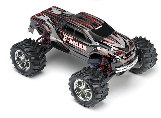 Traxxas E-Maxx 1/10 Scale Electric 4WD Monster Truck - Black (TRA39036-1 Black)