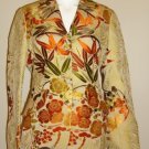 ANNE KLEIN Brocade Floral Silk Blazer Jacket. 4