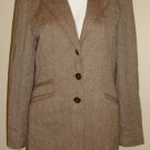RALPH LAUREN Silk Linen Herringbone Blazer Jacket.6 USA