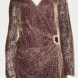 Tadashi Brown Pattern Drape Gown w/Sarah Cov.Pin.Sz. 8