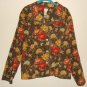 J.JILL Brown Floral Birds Cotton Jacket/Blazer.XL 12 14