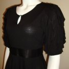 NWT ALLEN B. By Allen Schwartz Black Jersey Top. S 4 6