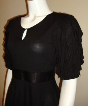 NWT ALLEN B. By Allen Schwartz Black Jersey Top. S 4 6
