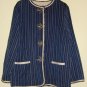 KOOS OF COURSE Reversible Navy Stripe Linen Jacket.L XL