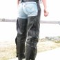 Solid Leather Motorcycle Chaps XS